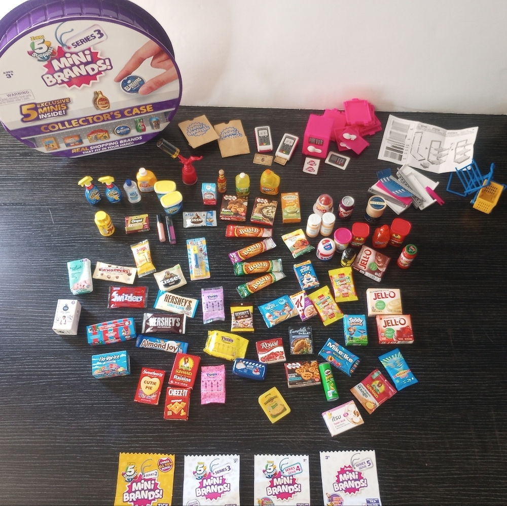 Series 2, 3, 4 & 5 Mini Brands Lot 75+ Items (Includes Pop tarts And 2 Exclusive